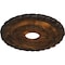 Ekena Millwork Kendall Train Station Ceiling Medallion (Canopies up to 3 7/8"), 18 1/2"OD x 3 7/8"ID x 1"P, Rust CM18KDRUS - alternate 2